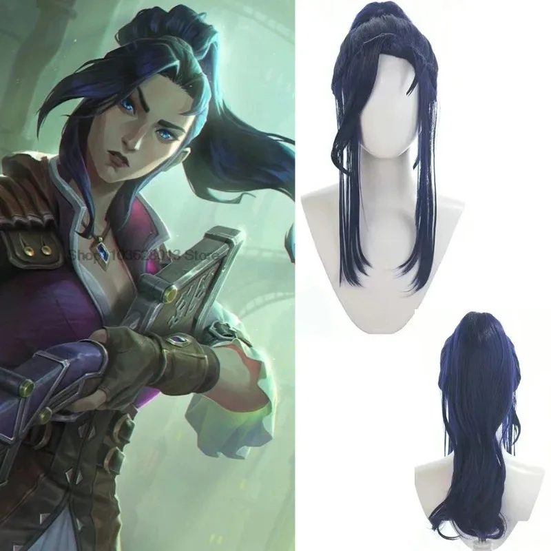 w;3'c\6,b' Caitlyn Kiramman Ar - огляд і ціна Anime Cosplay Blue Hair