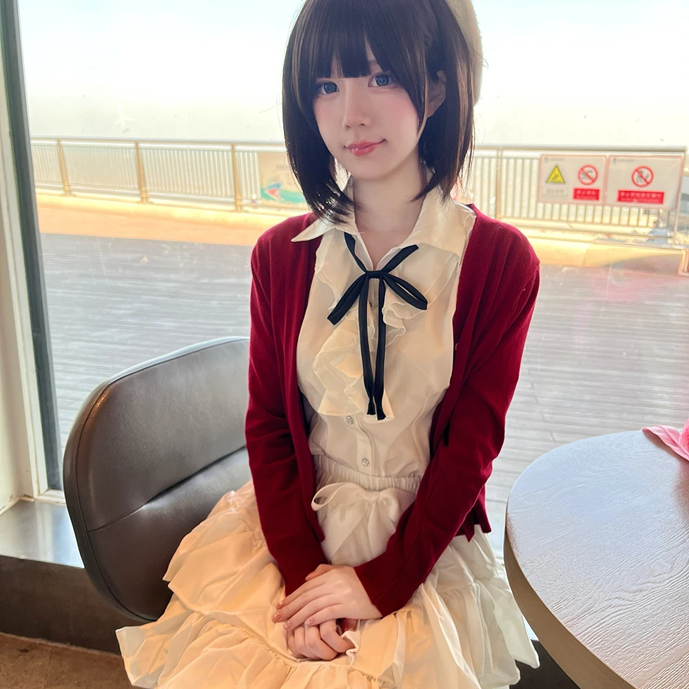 Girl Red Coat Shirt Skirt Set  - огляд і ціна Anime Cosplay Red